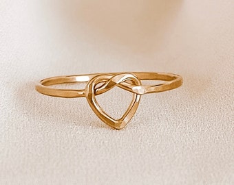Dainty Knot Ring • 14K Gold Filled or Sterling Silver • Love Knot Ring