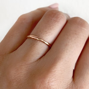 Thick Gold Band, Gold Band, Half Round Ring, Gold Thick Ring, 14k Gold Filled Ring, Gold Stacking Ring, Simple Ring, Silver Rose Gold Ring