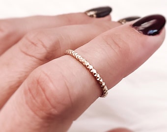 14K Gold Filled Ring, Minimalist Gold Band Ring, Dainty Gold Ring, Sparkle Ring, Gold Stack Ring, Simple Silver Ring, Thin Rose Gold Ring