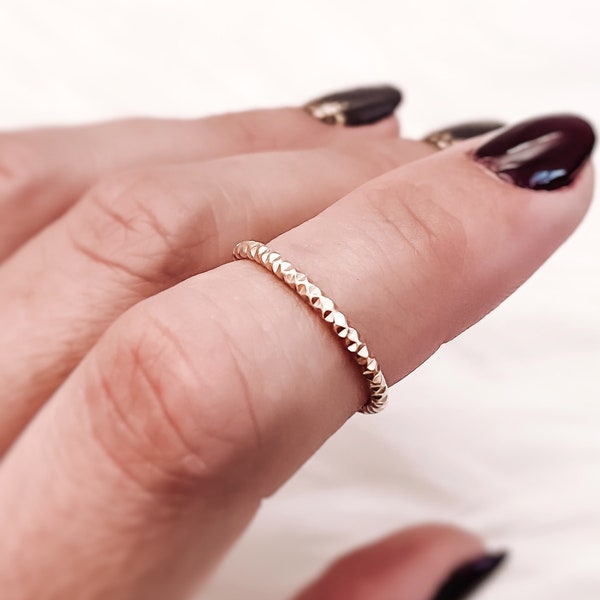 14K Gold Filled Ring, Minimalist Gold Band Ring, Dainty Gold Ring, Sparkle Ring, Gold Stack Ring, Simple Silver Ring, Thin Rose Gold Ring