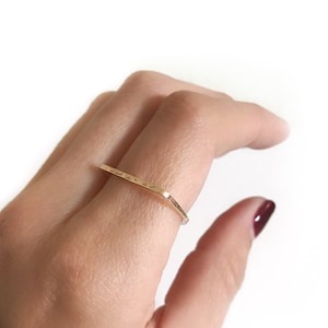 Flat Top Ring, Geometric Gold Ring, Silver Flat Top Ring, Geometric Sterling Silver Ring, Gold Flat Top Ring, Dainty Stacking Ring