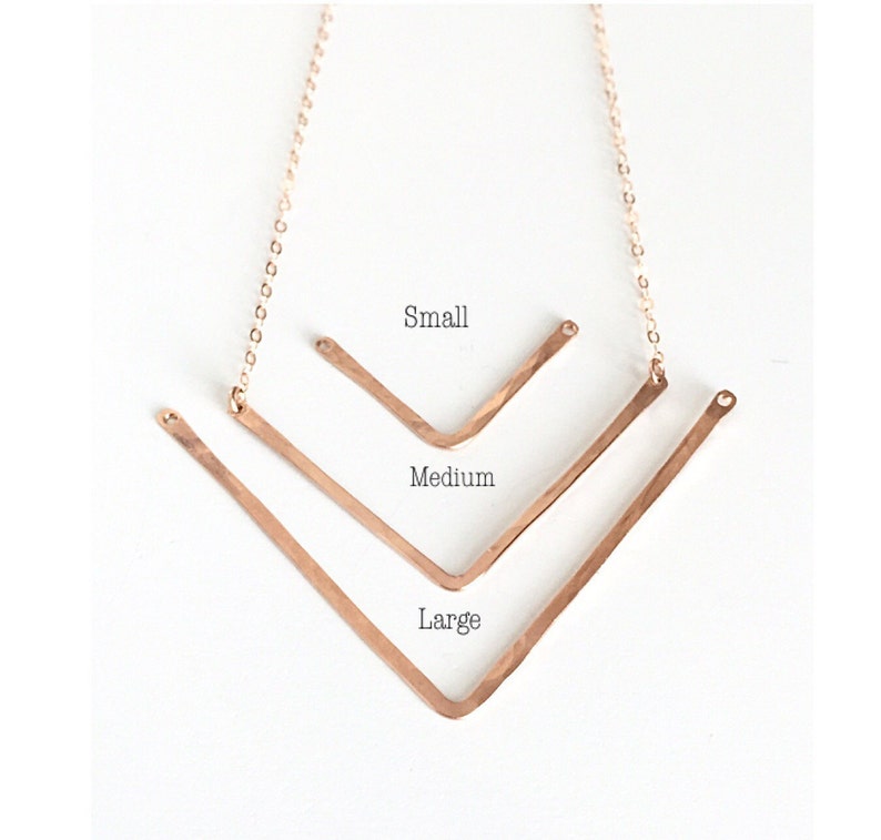 Gold V Bar Minimal Necklace Gold Chevron Necklace Dainty V Etsy