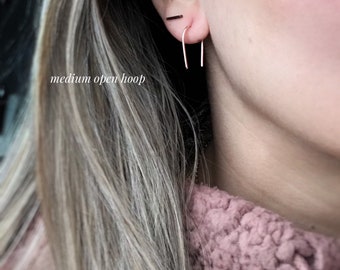 Tiny Gold Hoop Earrings, Open Small Hoop Earrings, Minimalist Gold Hoop Earrings, Dainty Hoop Earrings