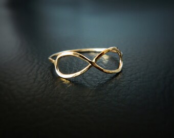 Delicate Infinity Ring, Infinity Ring in Gold Filled , Best Friend Ring, Dainty Love Ring