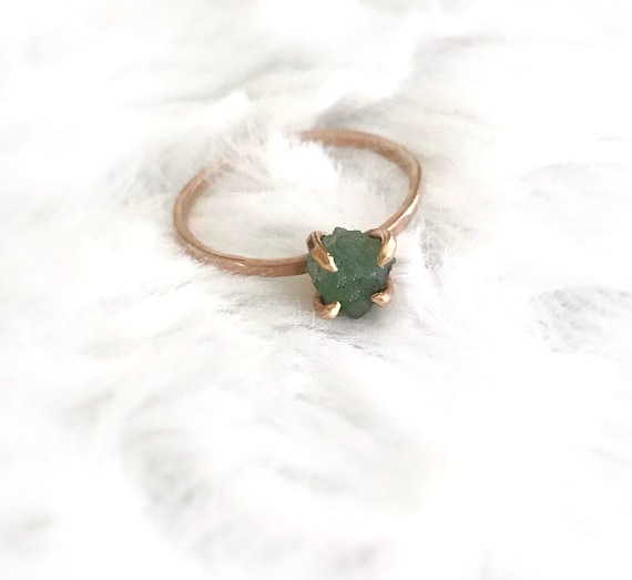 Etsy raw emerald ring deals