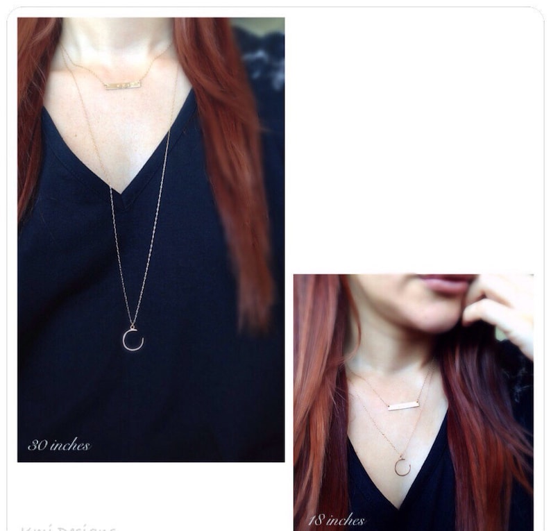 14K Solid Gold 14K Gold Initial Necklace Oversize Initial Necklace