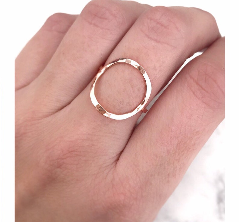 Open Circle Ring, Gold Circle Ring, Karma Ring, Gift for Mom, Circle Ring Gold, Sterling Silver Circle Ring, Best Friend Ring, Dainty Ring image 8