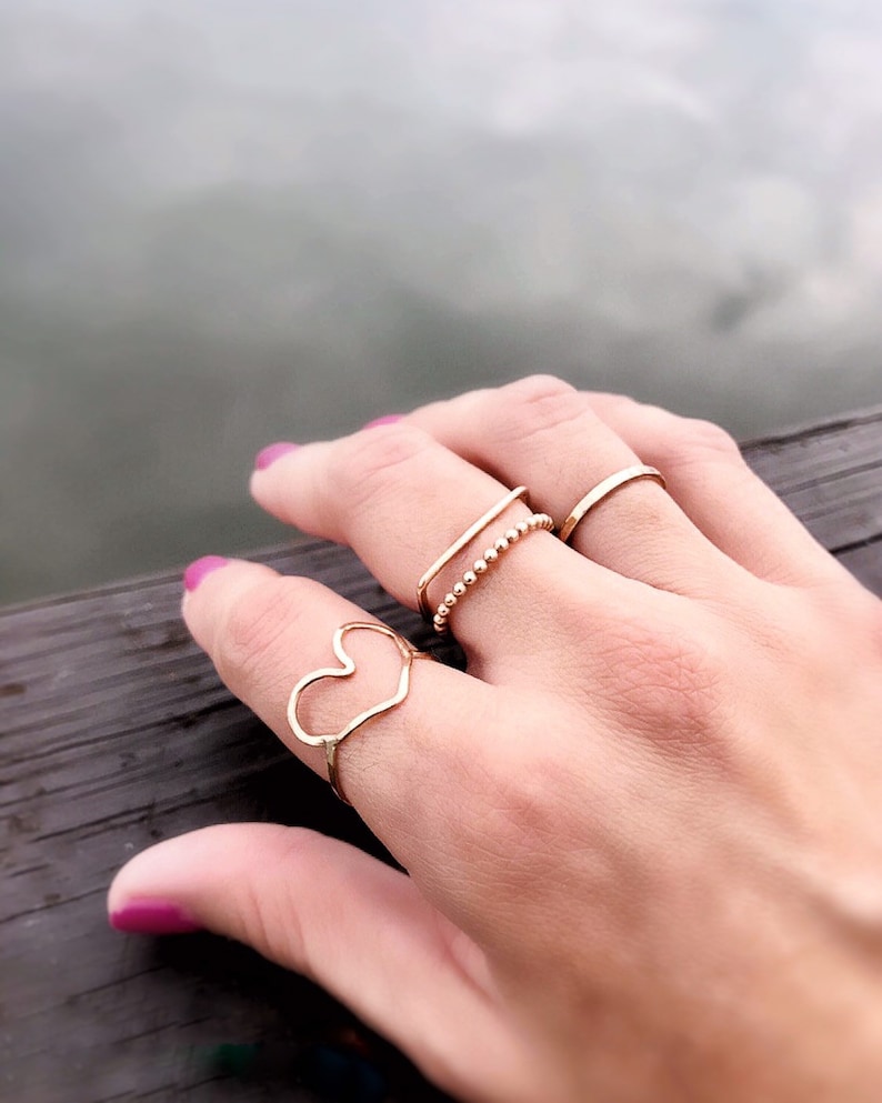 14K Gold Filled Stacking Rings Simple Gold Filled Ring 14K Etsy