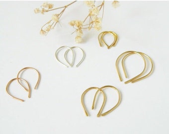 Tiny Gold Hoop Earrings, Open Small Hoop Earrings, Dainty Hoop Earrings, Simple Hoop Earrings