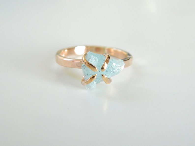 Aquamarine Ring March Birthstone Engagement Ring Aquamarine Jewelry