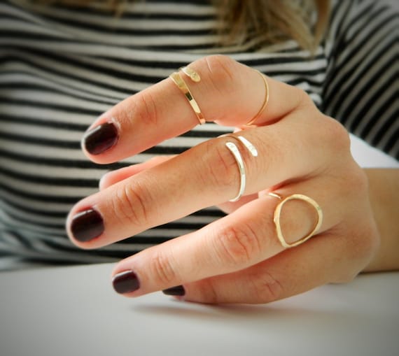Custom Initial Ring Sterling Silver Initial Ring Hand Stamped