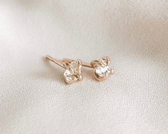 Boucles d’oreilles Herkimer Diamond, Boucles d’oreilles Herkimer Diamond Stud, Boucles d’oreilles Raw Diamond, Boucles d’oreilles Gold Stud, Raw Diamond Stud