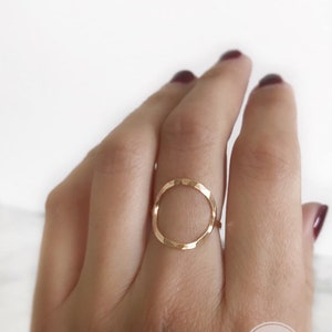 Open Circle Ring, Gold Circle Ring, Karma Ring, Gift for Mom, Circle Ring Gold, Sterling Silver Circle Ring, Best Friend Ring, Dainty Ring image 7