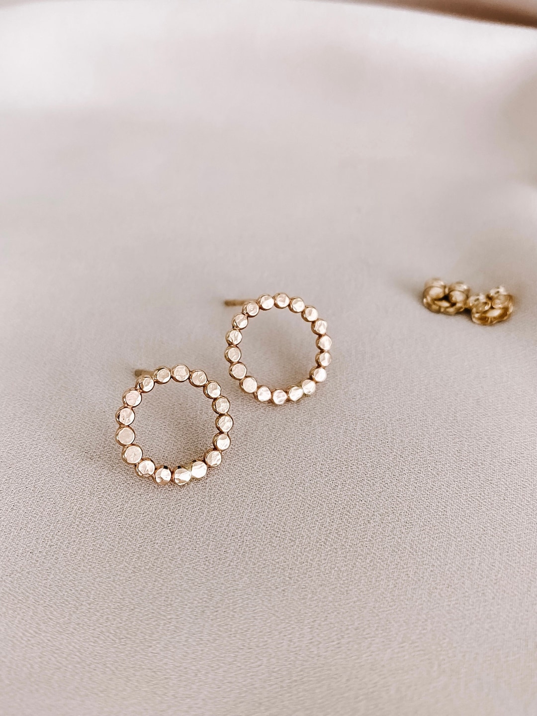 Open Circle Stud Earrings