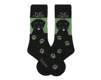 Flat Coated Retriever Dog Socks for Dog Lovers, Men and Women, Gift