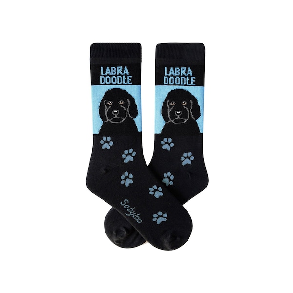 Labradoodle Black Dog Socks for Dog Lovers, Men and Women, Gift