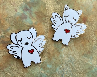 Dog Angel/ Cat Angel/ Memorial Pet/ Enamel Pin