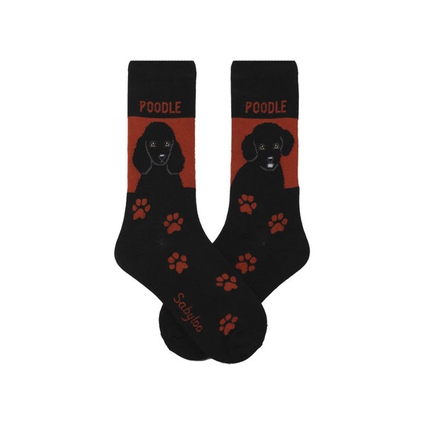 Poodle Black Dog Socks for Dog Lovers, Men and Women, Gift