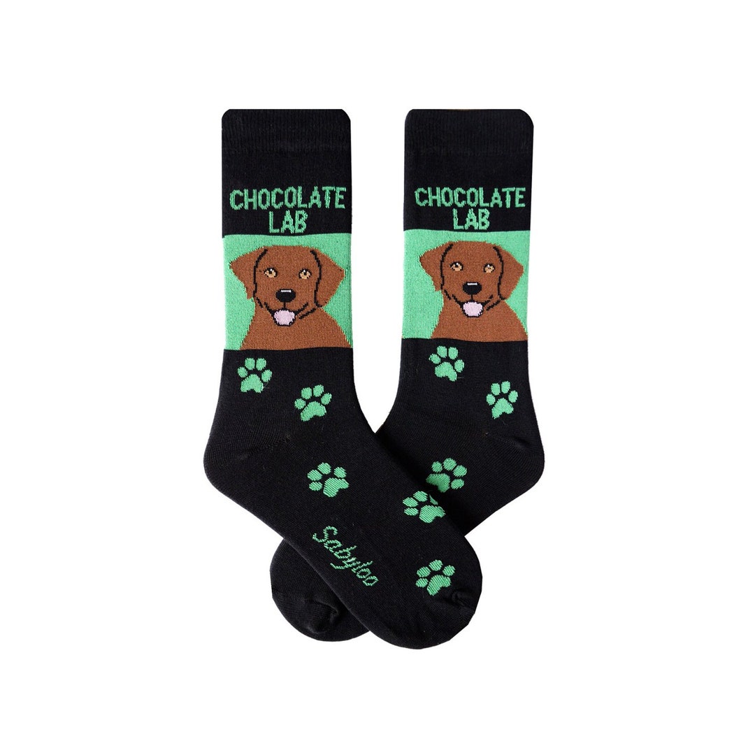 Lab Chocolate Dog Socks for Dog Lovers Men and Women Gift Etsy