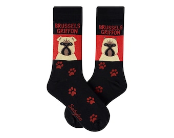 Brussels Griffon Dog Socks for Dog Lovers, Men and Women, Gift