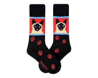 Siamese Cat Socks for Cat Lovers, Men and Women, Gift
