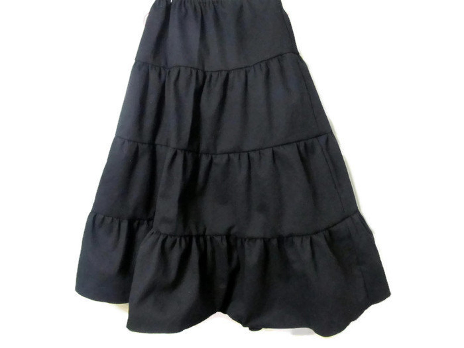 Girl's Black Skirt Black Skirt Girls Long Skirt - Etsy