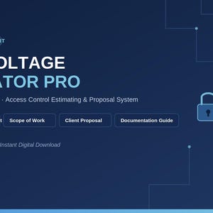 Low Voltage Contractor Estimate Template Bundle | Security & Access Control Job Estimator, Scope of Work, Proposal, Excel Word Templates