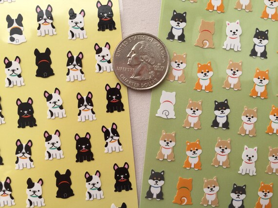 Kawaii Dog Stickers Mini Stickers Shiba Inu French Bulldog