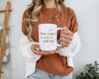 Pour Yourself a Cup of Ambition Mug,  Western Country Fan Gift, Dolly Parton Memorial Mug