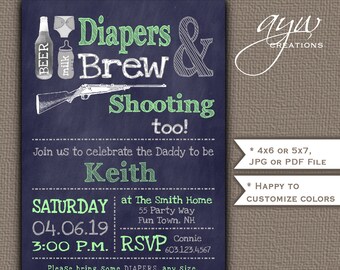 men's diaper party invitations
