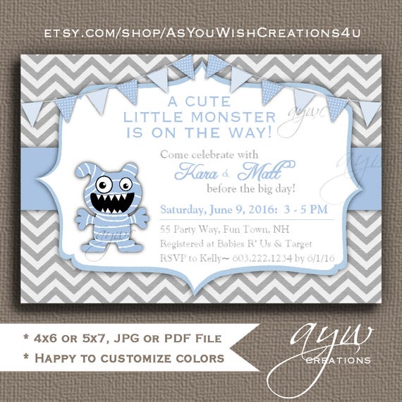 Monster Child Shower Invites Boy Monster Invites Monster Shower Invitations Printable Invitation Printable Boy or girl Shower Invites Blue image regarding Etsy Baby Shower Invitations Printable named Monster Little one Shower Invites Boy Monster Invites Monster Shower Invitations Printable Invitation Printable Kid Shower Invites Blue