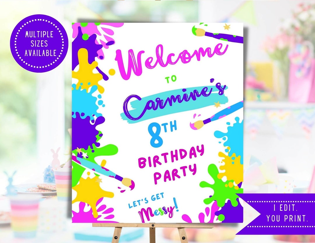 Art Party Sign Painting Party Sign Sign for a Paint Party