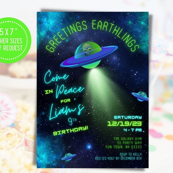 Alien Birthday Party - Etsy