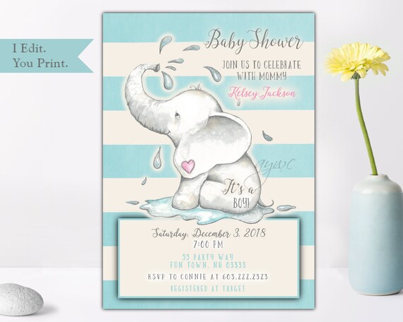 printable baby shower invitations boy