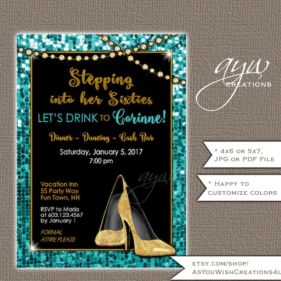 60Th Birthday Party Invitations For Her 2