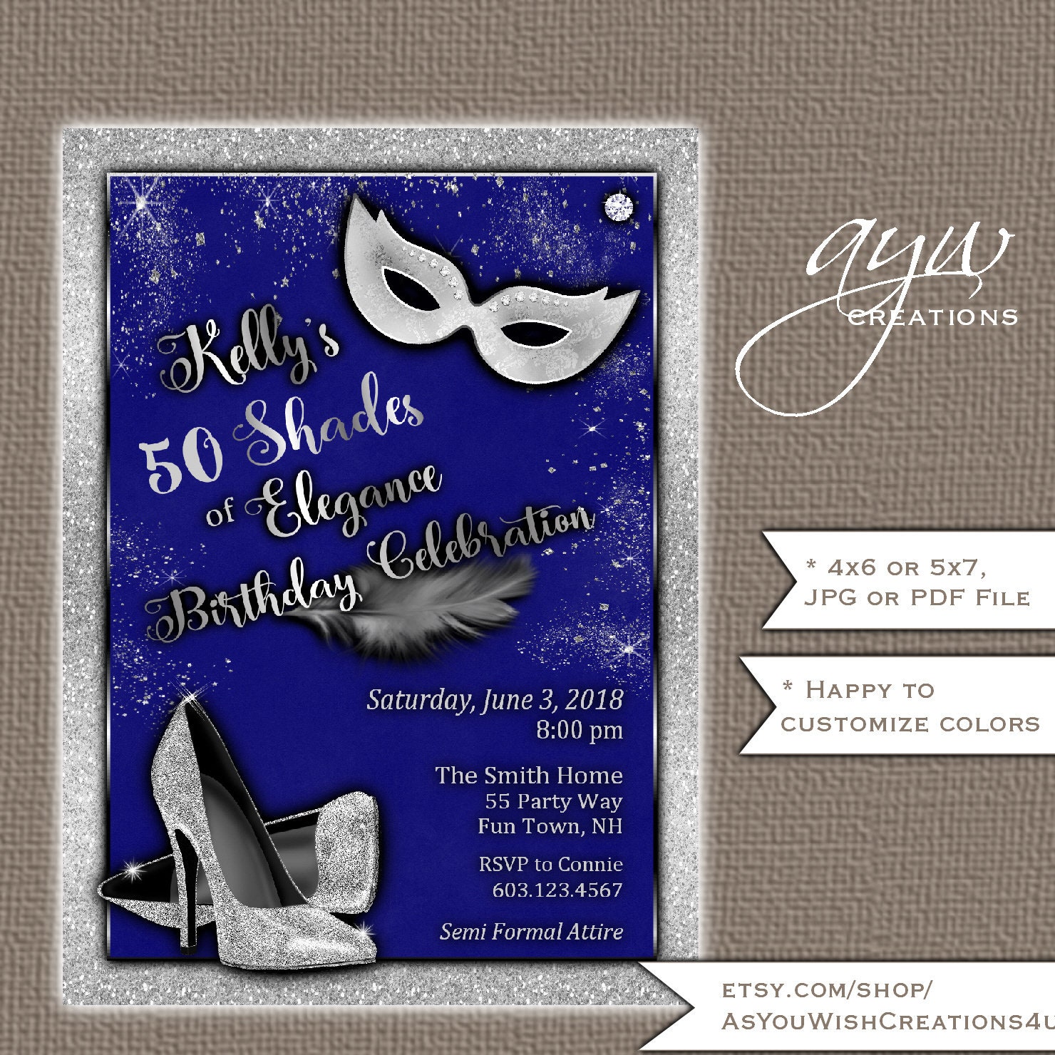 50th birthday party invitation