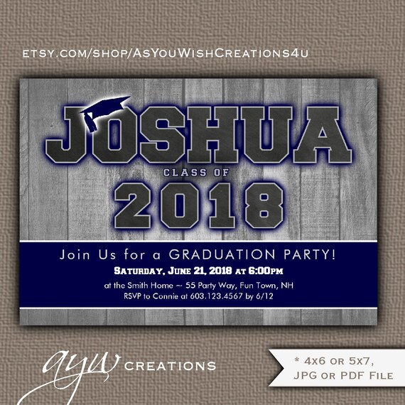 boy graduation party invitation boy graduation invitation barn board