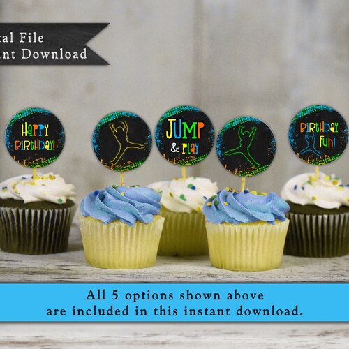 Favor Tags for a Jumping Birthday Party Printable - Etsy