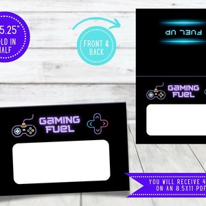 Gaming Party Food Labels Video Game Party Food Table Labels Game Truck Party Decorations Printable Decor Instant Download VIDGLOW5