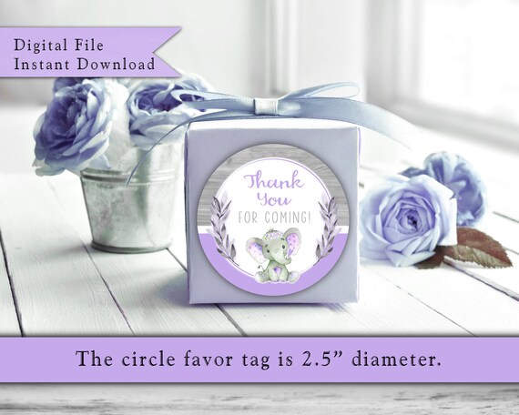 Favor Tags For Baby Shower Elephant Baby Shower Decor Girl