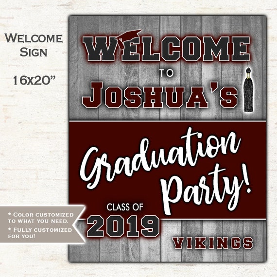 Welcome Sign for a Graduation Party - Made to Match Any of My Graduation Invitations - PRINTABLE Il_570xn