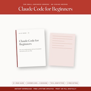 Claude Code Guide for Small Business Owners | AI Workflows, No Coding (PDF Download)