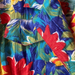 80s Tropical Rainbow Floral Romper image 7