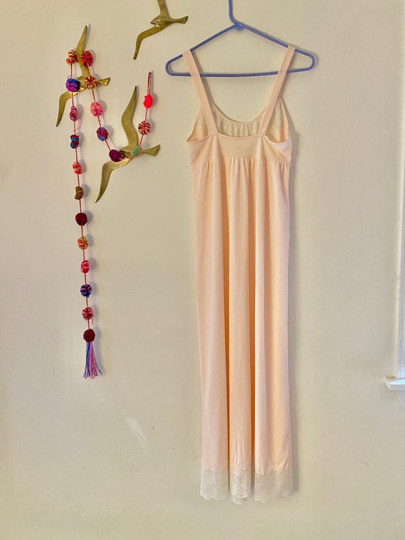 70s Peach Pink Babydoll Night Dress / Night Gown - image 5