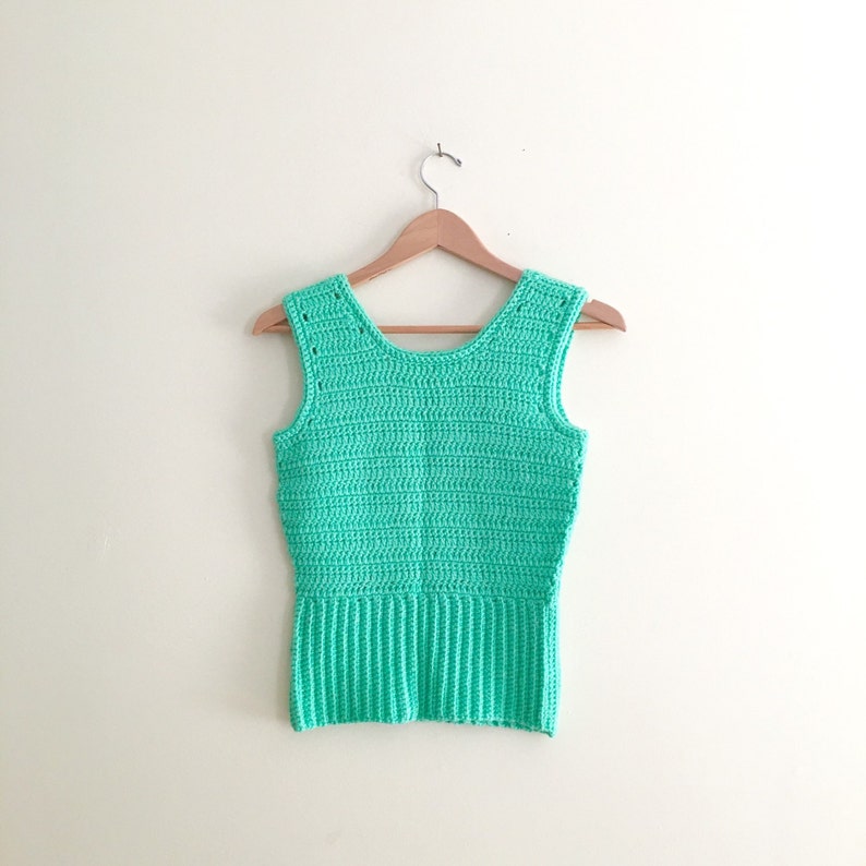 Vintage Emerald Green Sweater Vest / Handmade / Pullover Top | Etsy