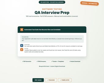 Software Testing Interview Prep Guide : Manual and Automation STAR Answers