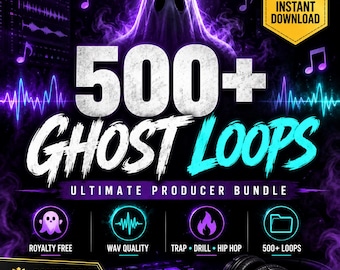 Bundel met meer dan 500 ghost loops | Royaltyvrije WAV-samples | Trap Drill Hip Hop Loop Pack | Direct downloaden | FL Studio Ableton Logic