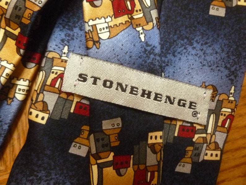 vintage Stonehenge necktie Architecture Eastern Europe