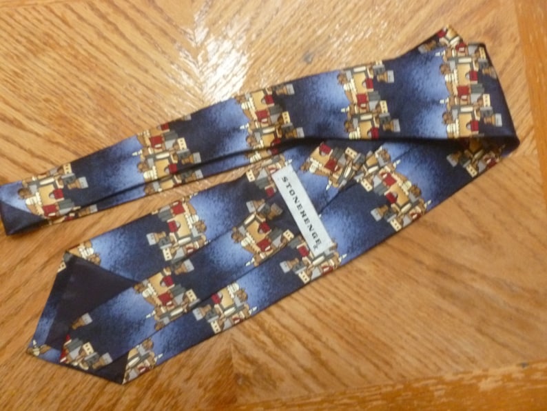 vintage Stonehenge necktie Architecture Eastern Europe