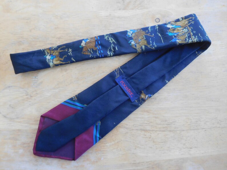 Horse Steeplechase Race silk necktie by ROOSTER